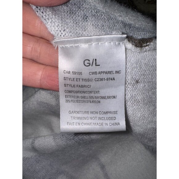 Charlie B Artsy Abstract Lightweight Sweater L Office Career Casual Classic Top - Picture 7 of 9